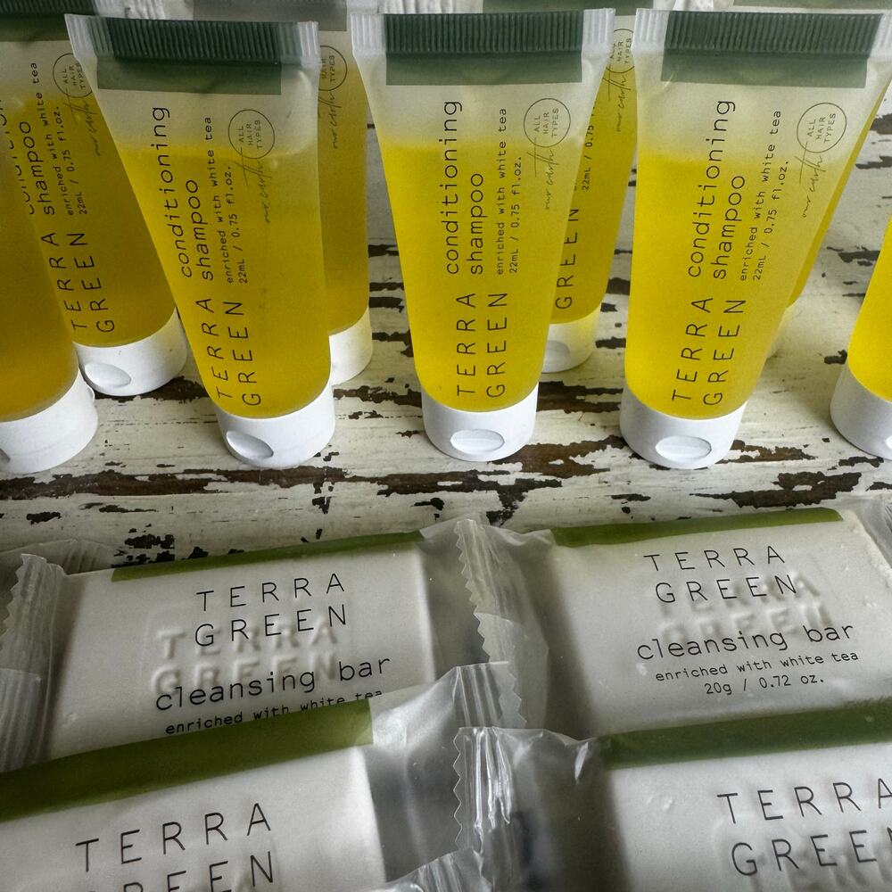 Terra Green Hotel Travel Sample Size Soaps and Shampoo Lot of 32 Air BNB - Picture 3 of 7